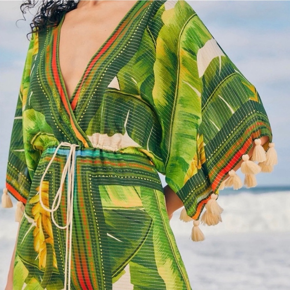 Farm Rio Fresh Forest Cover Up, size Large